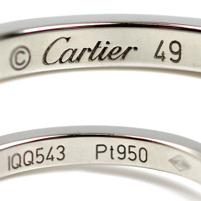 CARTIER カルティエ Pt950プラチナ バレリーナ カーブ ウェデング 3P ダイヤ リング・指輪 B4092949 ダイヤモンド 9号 49 3.1g レディース【中古】【美品】