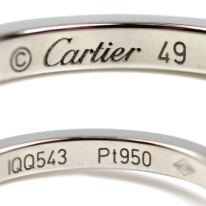 CARTIER カルティエ Pt950プラチナ バレリーナ カーブ ウェデング 3P ダイヤ リング・指輪 B4092949 ダイヤモンド 9号 49 3.1g レディース【中古】【美品】