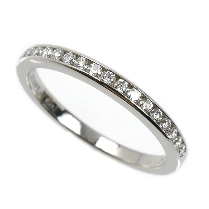TIFFANY&Co. ティファニー Pt950プラチナ ハーフエタニティ リング・指輪 ダイヤモンド 11.5号 2.9g レディース【中古】