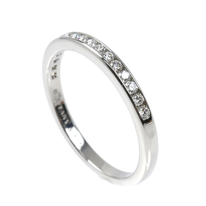 TIFFANY&Co. ティファニー Pt950プラチナ ハーフエタニティ リング・指輪 ダイヤモンド 11.5号 2.9g レディース【中古】