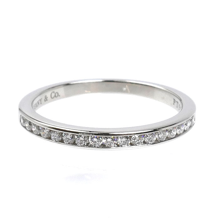TIFFANY&Co. ティファニー Pt950プラチナ ハーフエタニティ リング・指輪 ダイヤモンド 11.5号 2.9g レディース【中古】