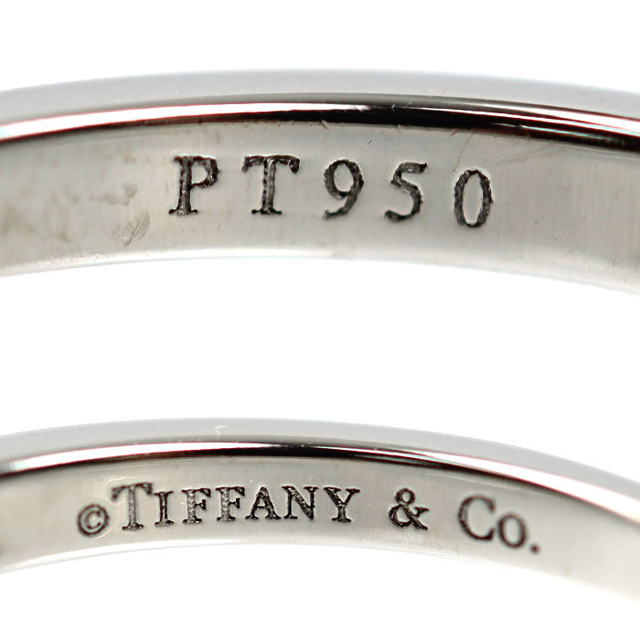 TIFFANY&Co. ティファニー Pt950プラチナ ハーフエタニティ リング・指輪 ダイヤモンド 11.5号 2.9g レディース【中古】