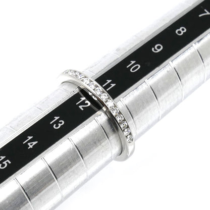 TIFFANY&Co. ティファニー Pt950プラチナ ハーフエタニティ リング・指輪 ダイヤモンド 11.5号 2.9g レディース【中古】