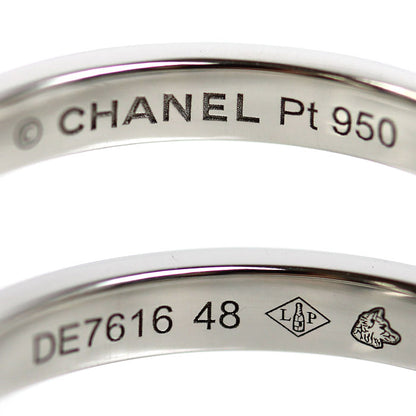 CHANEL シャネル Pt950プラチナ カメリア コレクション マリッジ リング・指輪 J11885 ダイヤモンド 7.5号 48 3.6g レディース【中古】【美品】