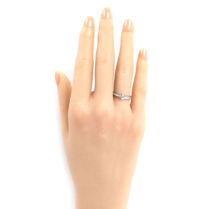CHANEL シャネル Pt950プラチナ カメリア コレクション マリッジ リング・指輪 J11885 ダイヤモンド 7.5号 48 3.6g レディース【中古】【美品】