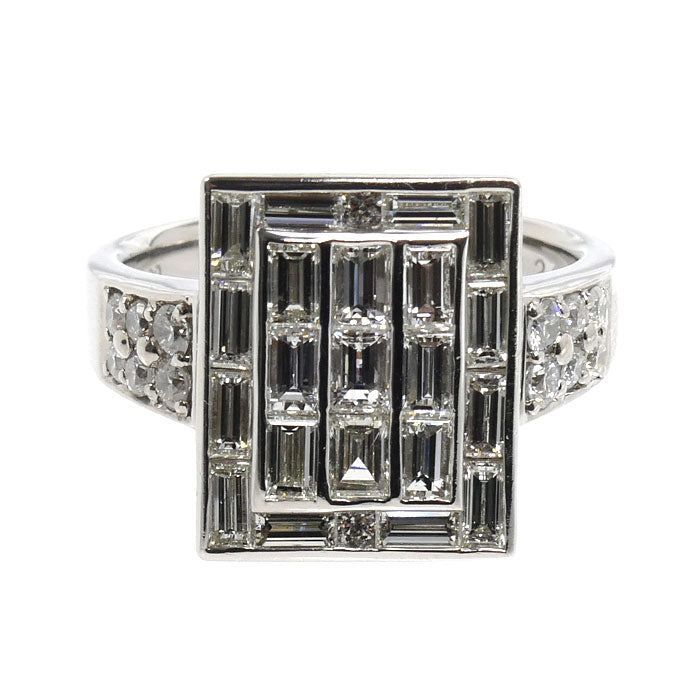 Pt900プラチナ リング・指輪 ダイヤモンド2.12ct 14.5号 11.0g レディース【中古】【美品】