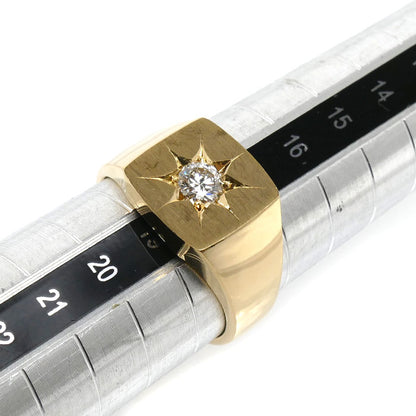 K18ゴールド リング・指輪 ダイヤモンド0.302ct 18号 11.7g メンズ【中古】【美品】
