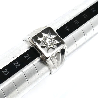 Pt900プラチナ リング・指輪 ダイヤモンド0.415ct 19号 19.3g メンズ【中古】【美品】