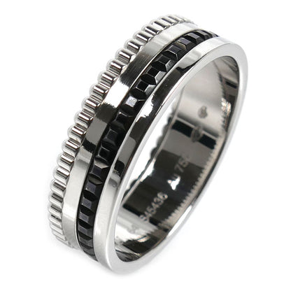 Boucheron ブシュロン K18WG ホワイトゴールド ブラックPVD キャトル ブラック スモール リング・指輪 JRG01790 23号 64 8.8g メンズ【中古】【美品】