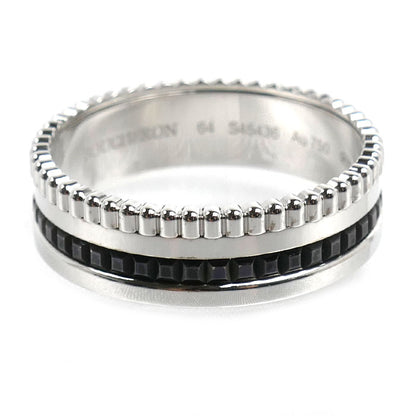 Boucheron ブシュロン K18WG ホワイトゴールド ブラックPVD キャトル ブラック スモール リング・指輪 JRG01790 23号 64 8.8g メンズ【中古】【美品】