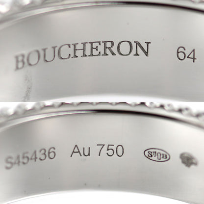 Boucheron ブシュロン K18WG ホワイトゴールド ブラックPVD キャトル ブラック スモール リング・指輪 JRG01790 23号 64 8.8g メンズ【中古】【美品】