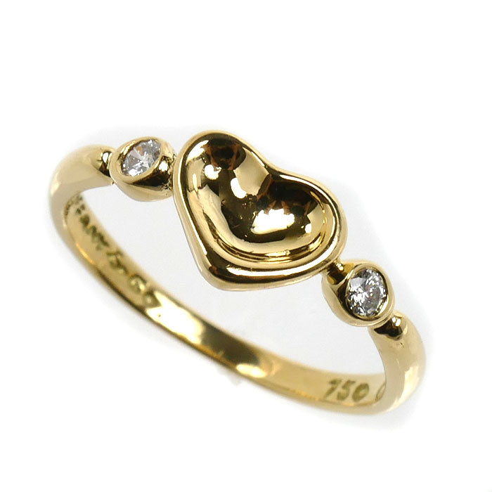 TIFFANY&Co. ティファニー K18YG イエローゴールド フルハート リング・指輪 ダイヤモンド 8号 1.9g レディース【中古】