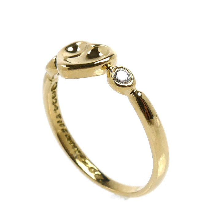 TIFFANY&Co. ティファニー K18YG イエローゴールド フルハート リング・指輪 ダイヤモンド 8号 1.9g レディース【中古】