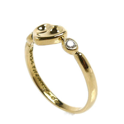 TIFFANY&Co. ティファニー K18YG イエローゴールド フルハート リング・指輪 ダイヤモンド 8号 1.9g レディース【中古】