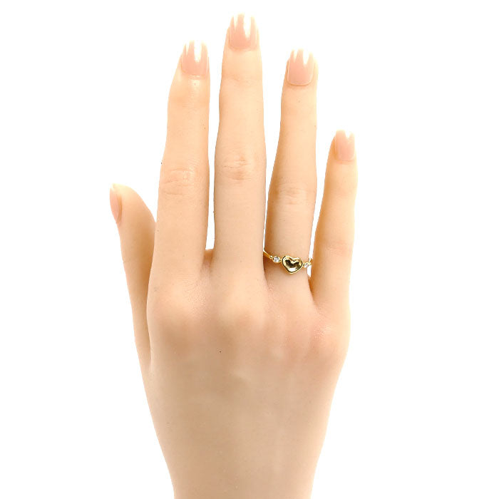 TIFFANY&Co. ティファニー K18YG イエローゴールド フルハート リング・指輪 ダイヤモンド 8号 1.9g レディース【中古】