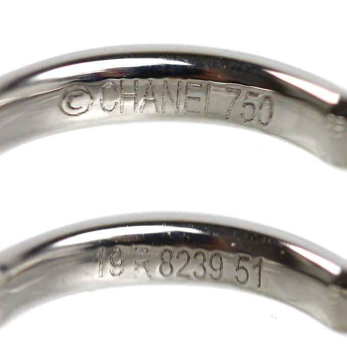 CHANEL シャネル K18WG ホワイトゴールド カメリア 1Pダイヤ リング・指輪 ダイヤモンド 11号 51 2.4g レディース【中古】【美品】