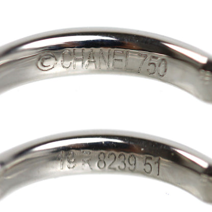 CHANEL シャネル K18WG ホワイトゴールド カメリア 1Pダイヤ リング・指輪 ダイヤモンド 11号 51 2.4g レディース【中古】【美品】