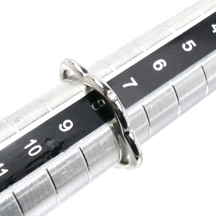 CHANEL シャネル K18WG ホワイトゴールド カメリア 1Pダイヤ リング・指輪 ダイヤモンド 11号 51 2.4g レディース【中古】【美品】