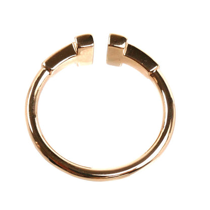 TIFFANY&Co. ティファニー K18PG ピンクゴールド Tワイヤー リング・指輪 60147322 ダイヤモンド 9号 2.6g レディース【中古】【美品】