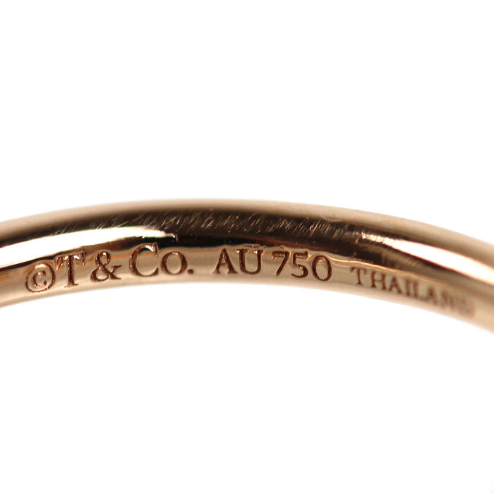 TIFFANY&Co. ティファニー K18PG ピンクゴールド Tワイヤー リング・指輪 60147322 ダイヤモンド 9号 2.6g レディース【中古】【美品】