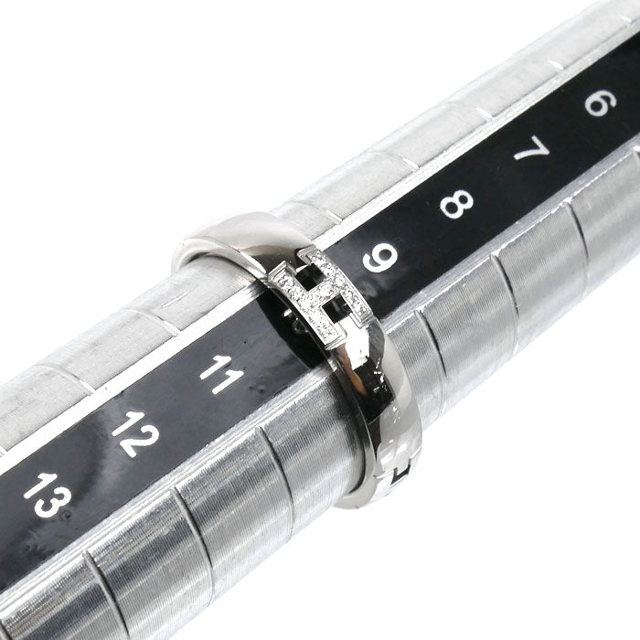 HERMES エルメス K18WG ホワイトゴールド エヴァー・ヘラクレス リング・指輪 H119853B 00050 ダイヤモンド 10号 50 3.8g レディース【中古】【美品】