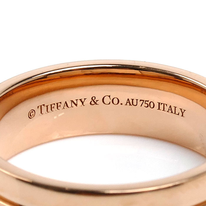 TIFFANY&Co. ティファニー K18PG ピンクゴールド T TWOナロー ワイド リング・指輪 ダイヤモンド 10.5号 6.7g レディース【中古】【美品】