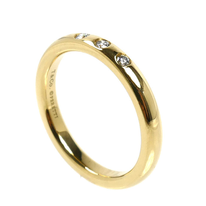 TIFFANY&Co. ティファニー K18YG イエローゴールド スタッキング バンド 3PD リング・指輪 60017119 ダイヤモンド 10号 3.9g レディース【中古】