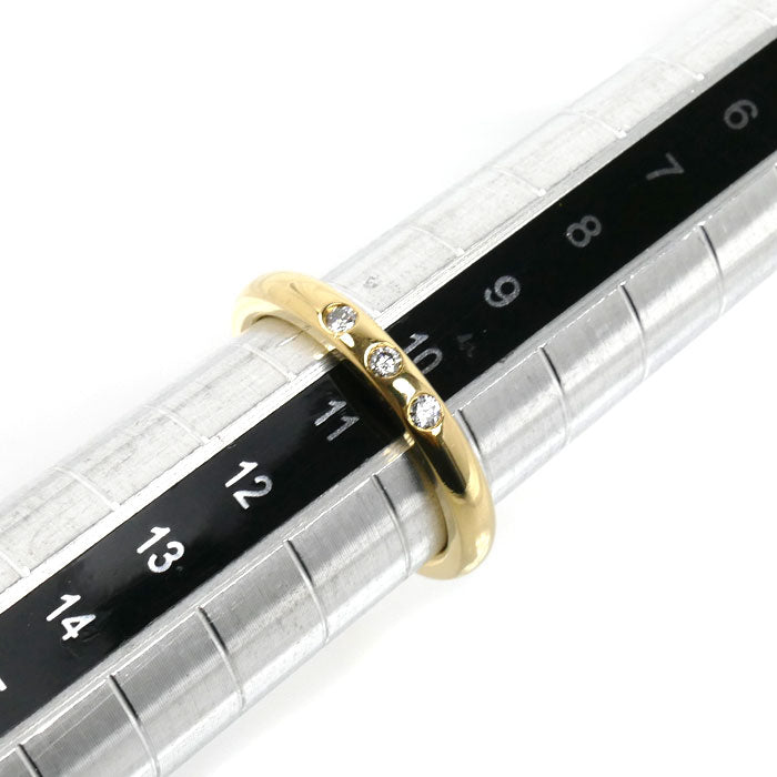 TIFFANY&Co. ティファニー K18YG イエローゴールド スタッキング バンド 3PD リング・指輪 60017119 ダイヤモンド 10号 3.9g レディース【中古】