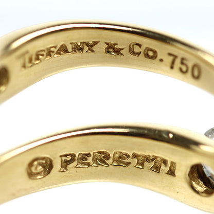 TIFFANY&Co. ティファニー K18YG イエローゴールド カーブドバンド リング・指輪 ダイヤモンド 10.5号 4.0g レディース【中古】