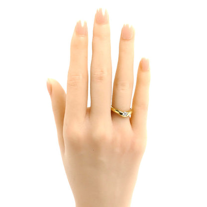 TIFFANY&Co. ティファニー K18YG イエローゴールド カーブドバンド リング・指輪 ダイヤモンド 10.5号 4.0g レディース【中古】