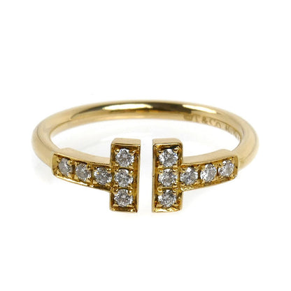 TIFFANY&Co. ティファニー K18YG イエローゴールド Tワイヤー リング・指輪 60147102 ダイヤモンド 7.5号 2.3g レディース【中古】