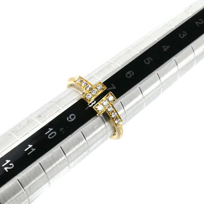 TIFFANY&Co. ティファニー K18YG イエローゴールド Tワイヤー リング・指輪 60147102 ダイヤモンド 7.5号 2.3g レディース【中古】