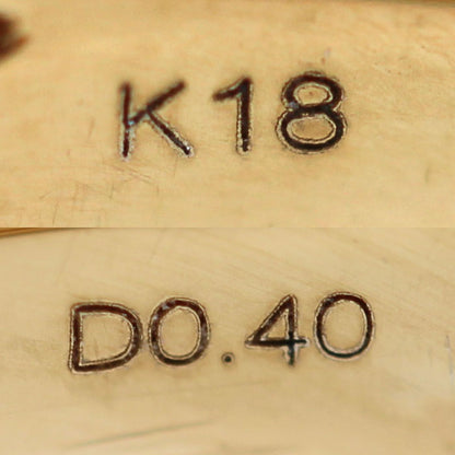 K18YG イエローゴールド リング・指輪 ダイヤモンド0.40ct 17号 4.9g レディース【中古】