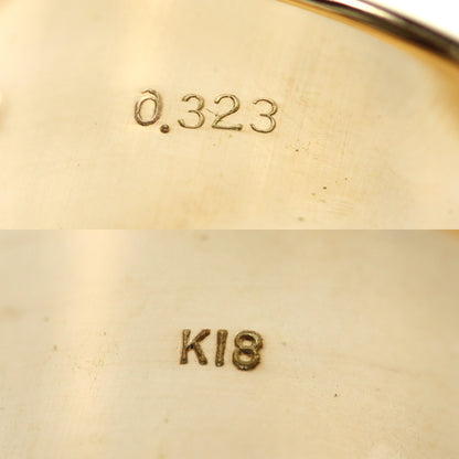 K18YG イエローゴールド 印台 リング・指輪 ダイヤモンド0.323ct 21号 18.9g メンズ【中古】【美品】