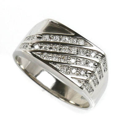 Pt900プラチナ リング・指輪 ダイヤモンド0.25ct 20号 11.7g メンズ【中古】【美品】
