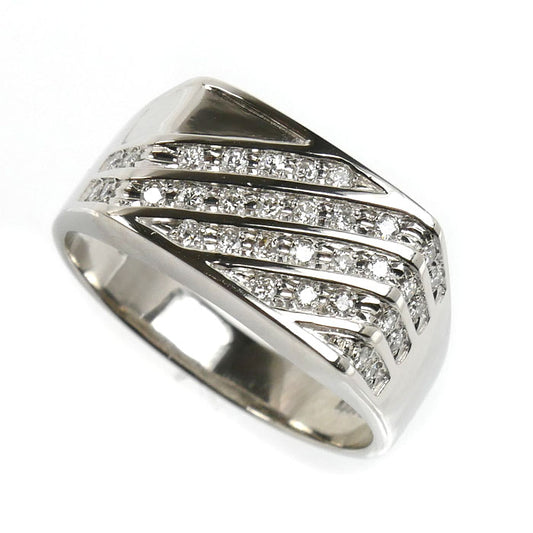 Pt900プラチナ リング・指輪 ダイヤモンド0.25ct 20号 11.7g メンズ【中古】【美品】