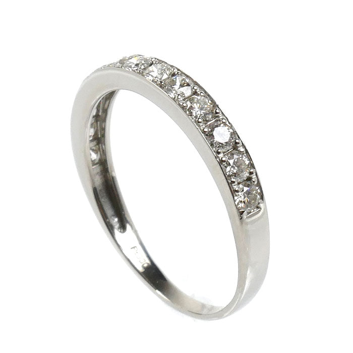 Pt900プラチナ ハーフエタニティ リング・指輪 ダイヤモンド0.50ct 12号 1.9g レディース【中古】【美品】