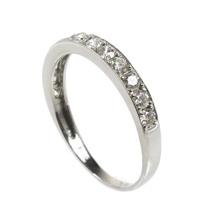Pt900プラチナ ハーフエタニティ リング・指輪 ダイヤモンド0.50ct 12号 1.9g レディース【中古】【美品】