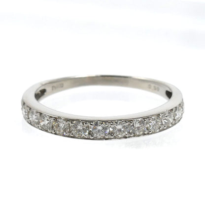 Pt900プラチナ ハーフエタニティ リング・指輪 ダイヤモンド0.50ct 12号 1.9g レディース【中古】【美品】