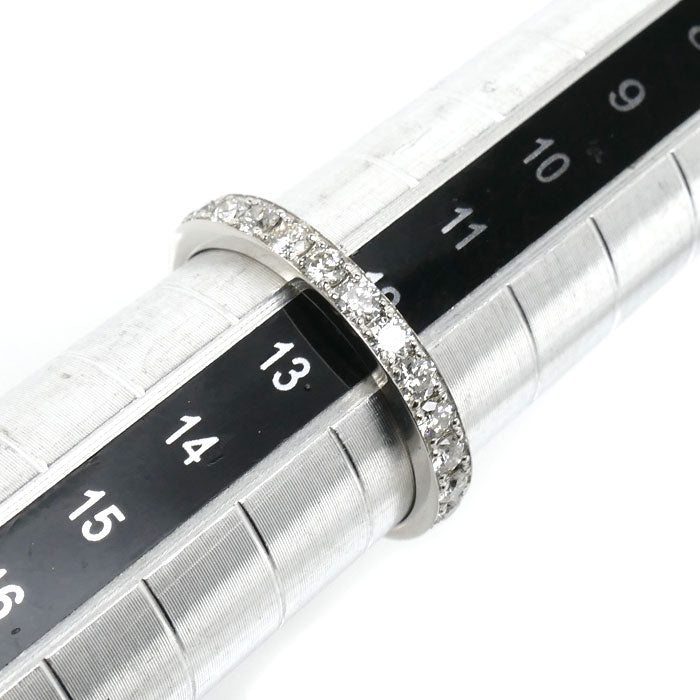 Pt900プラチナ ハーフエタニティ リング・指輪 ダイヤモンド0.50ct 12号 1.9g レディース【中古】【美品】