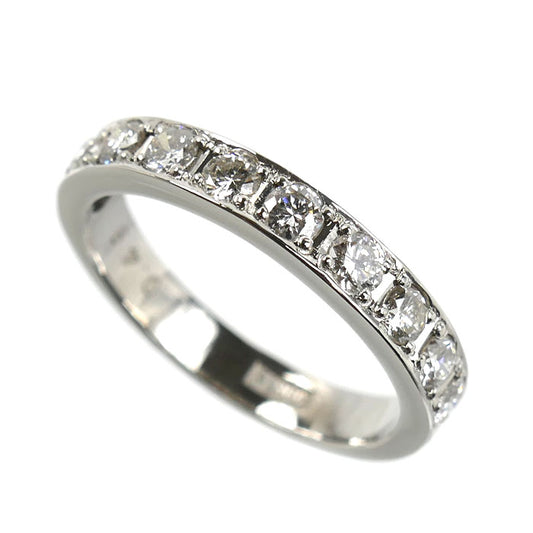 Pt900プラチナ ハーフエタニティ リング・指輪 ダイヤモンド0.49ct 7.5号 3.3g レディース【中古】