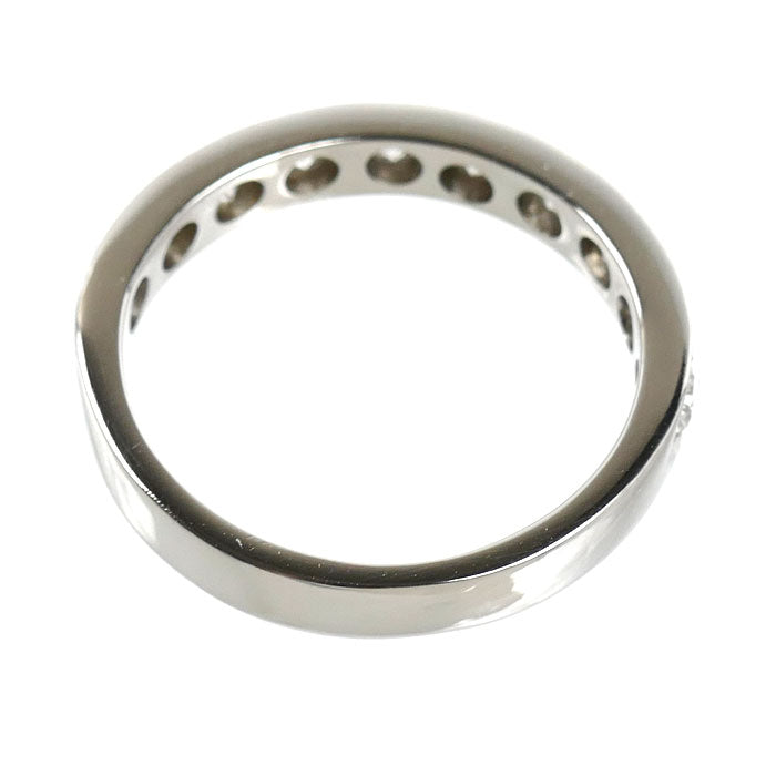 Pt900プラチナ ハーフエタニティ リング・指輪 ダイヤモンド0.49ct 7.5号 3.3g レディース【中古】