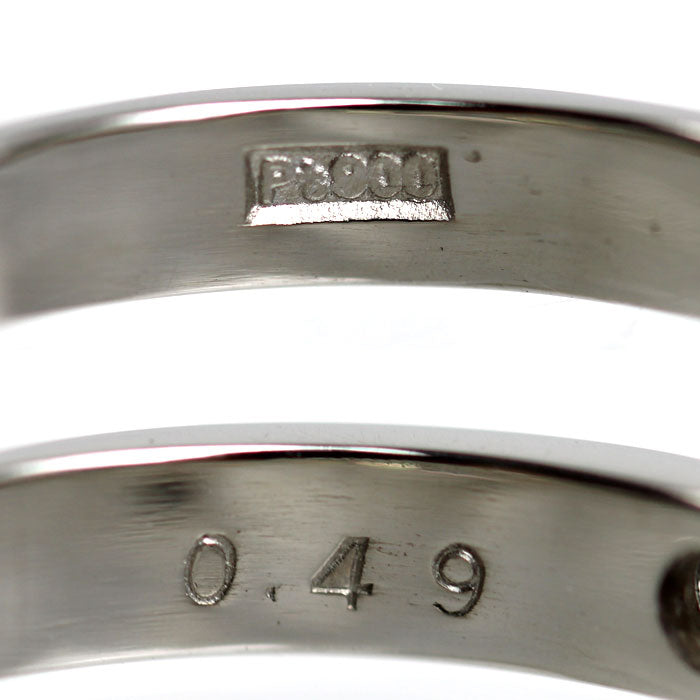 Pt900プラチナ ハーフエタニティ リング・指輪 ダイヤモンド0.49ct 7.5号 3.3g レディース【中古】