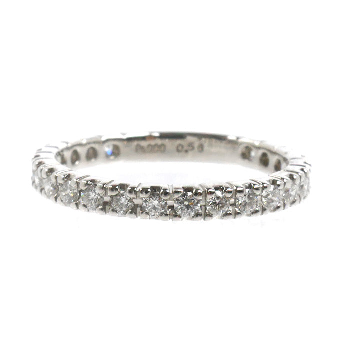 Pt900プラチナ エタニティ リング・指輪 ダイヤモンド0.56ct 15号 4.0g レディース【中古】【美品】