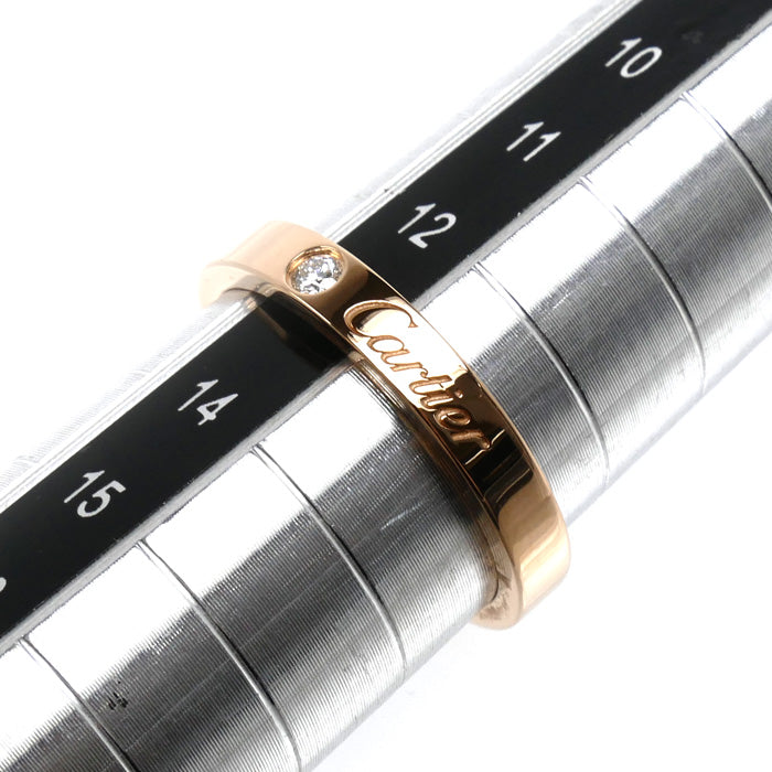 CARTIER カルティエ K18PG ピンクゴールド Cドゥ カルティエ ウェディング 1Pダイヤ リング・指輪 B4086453 ダイヤモンド 13号 53 3.8g レディース【中古】【美品】