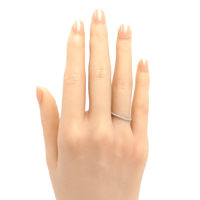 CARTIER カルティエ K18WG ホワイトゴールド フルエタニティ リング・指輪 B4210450 ダイヤモンド 10号 50 1.2g レディース【中古】【美品】