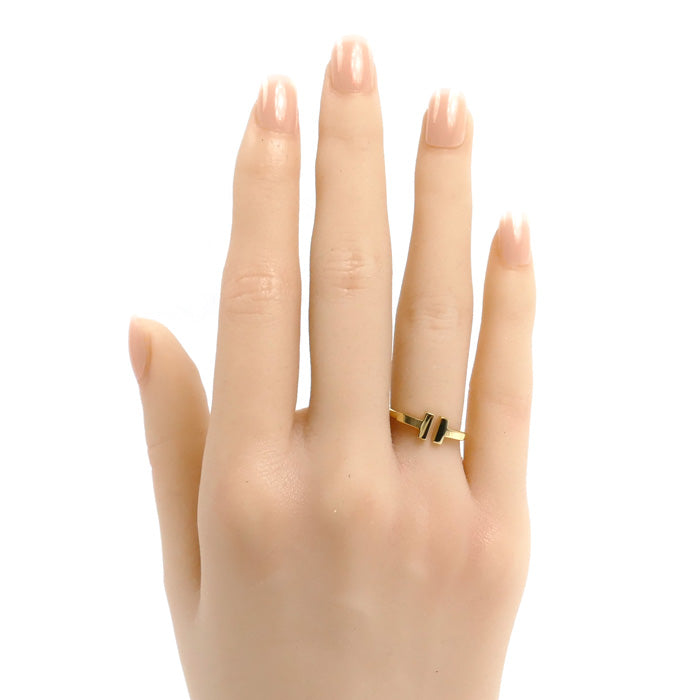 TIFFANY&Co. ティファニー K18YG イエローゴールド Tワイヤー リング・指輪 60147347 7号 2.8g レディース【中古】【美品】