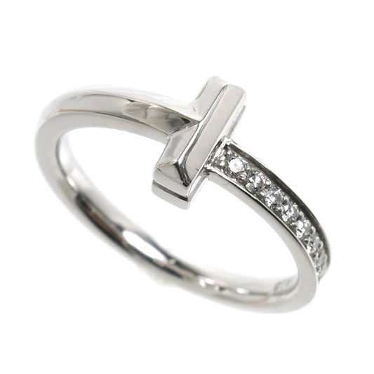 TIFFANY&Co. ティファニー K18WG ホワイトゴールド Tワン リング・指輪 67795571 ダイヤモンド 13号 4.3g レディース【中古】【美品】