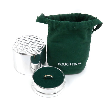 Boucheron ブシュロン K18YG イエローゴールド K18WG ホワイトゴールド キャトル ラディアント ハーフ リング・指輪 JAL00279 ダイヤモンド 8号 48 3.4g レディース【中古】【美品】
