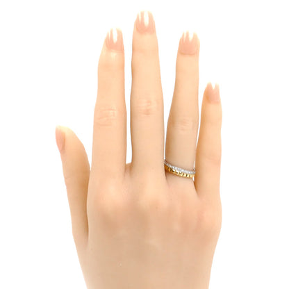 Boucheron ブシュロン K18YG イエローゴールド K18WG ホワイトゴールド キャトル ラディアント ハーフ リング・指輪 JAL00279 ダイヤモンド 8号 48 3.4g レディース【中古】【美品】